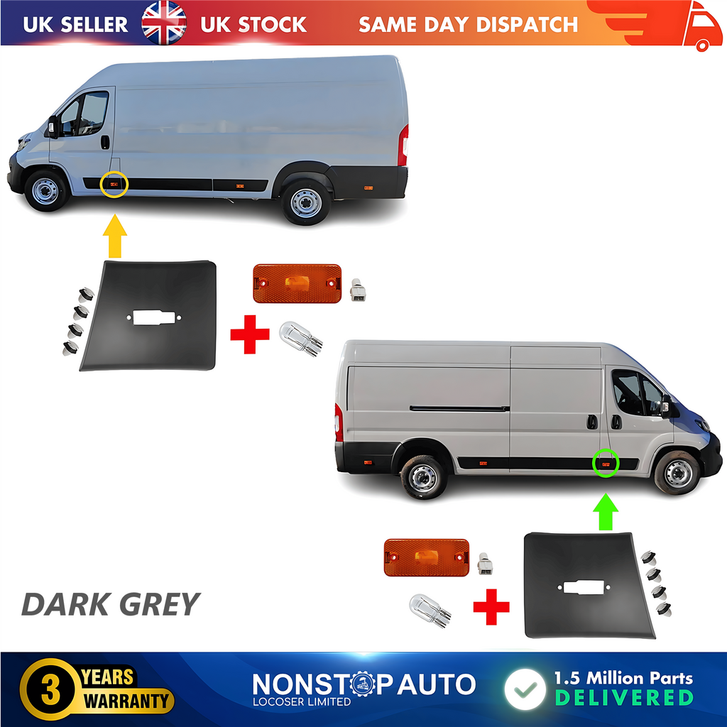2X Moulding Trim Panel Indicator Bulb Left and Right For CITROEN Relay PEUGEOT Boxer FIAT Ducato 2006 on