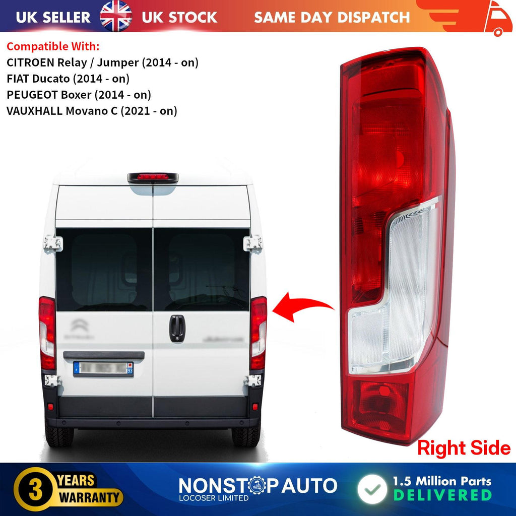Tail Light Lamp Rear Right Side For CITROEN Relay / Jumper FIAT Ducato PEUGEOT Boxer VAUXHALL / OPEL Movano C 1380672080, 1612401680, 71778510