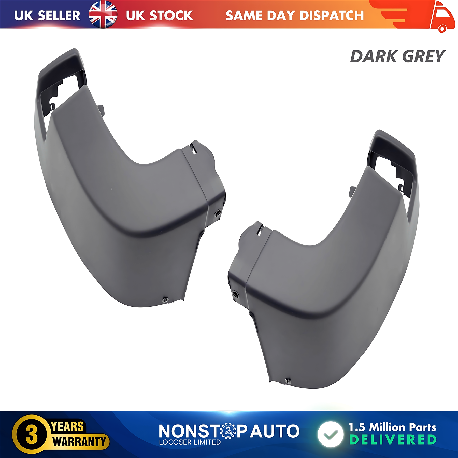 2X Rear Bumper Corner End Left and Right For FORD Transit MK8 V363 2013 on BK3117927 BK3117926