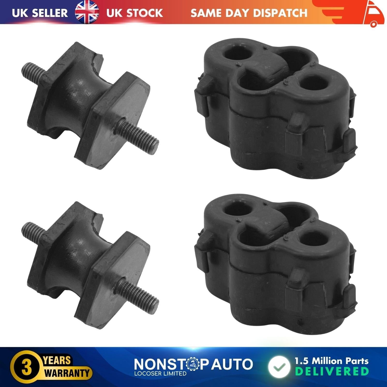 2X Exhaust Hanger Mount & Mount Rubber Fits Renault Master 206511084R, 7700565762