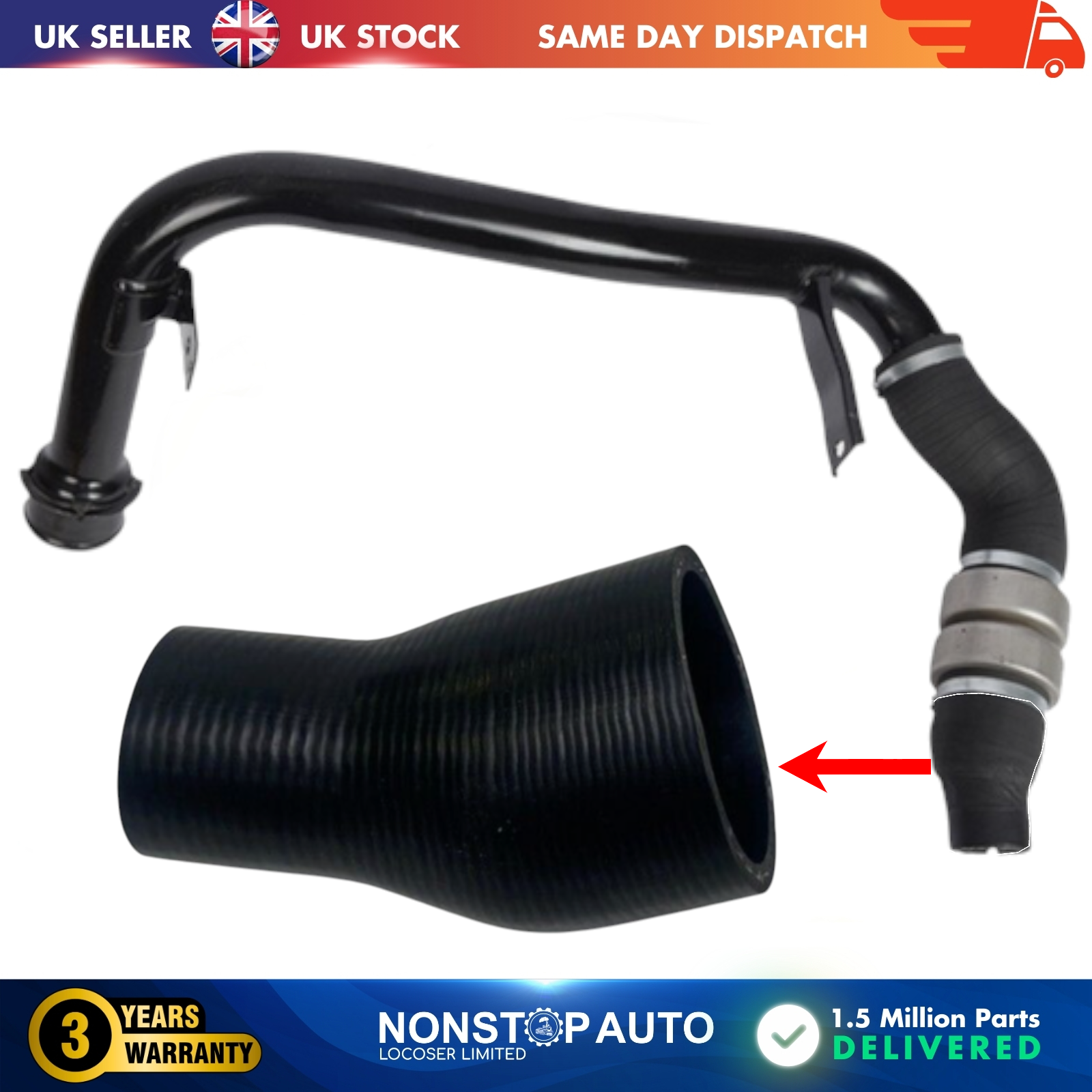 TURBO INTERCOOLER HOSE PIPE SMALL FOR  FIAT DUCATO III 2.2 JTD. 110-120 HP PEUGEOT BOXER III 2.2 JTD 110-120 HP CITROEN JUMPER III 2.2 JTD  110-120 HP   1359961080