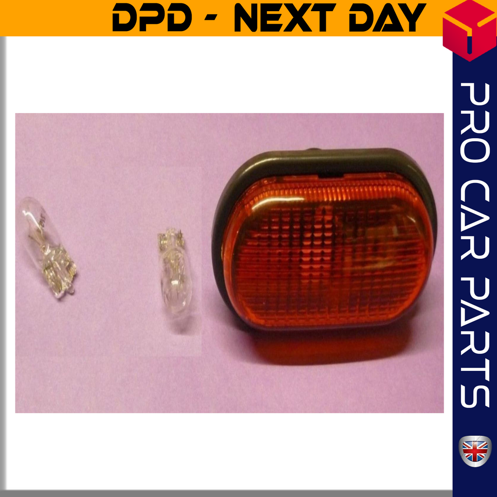 Side Indicator Repeater Lens Light With Bulbs Orange Colour Fits RENAULT Megane I Laguna Scenic Espace Kangoo Twingo Trafic Master Clio OPEL VAUXHALL Movano Vivaro NISSAN Primastar 7700822136