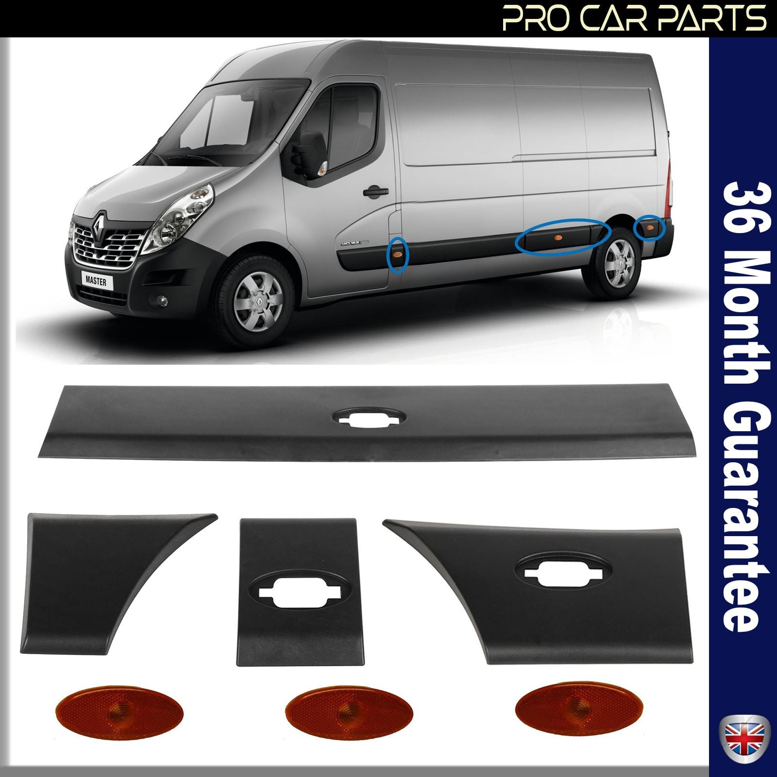DOOR MOULDING PANEL STRIP INDICATORS FRONT REAR LEFT SIDE FITS OPEL  Movano