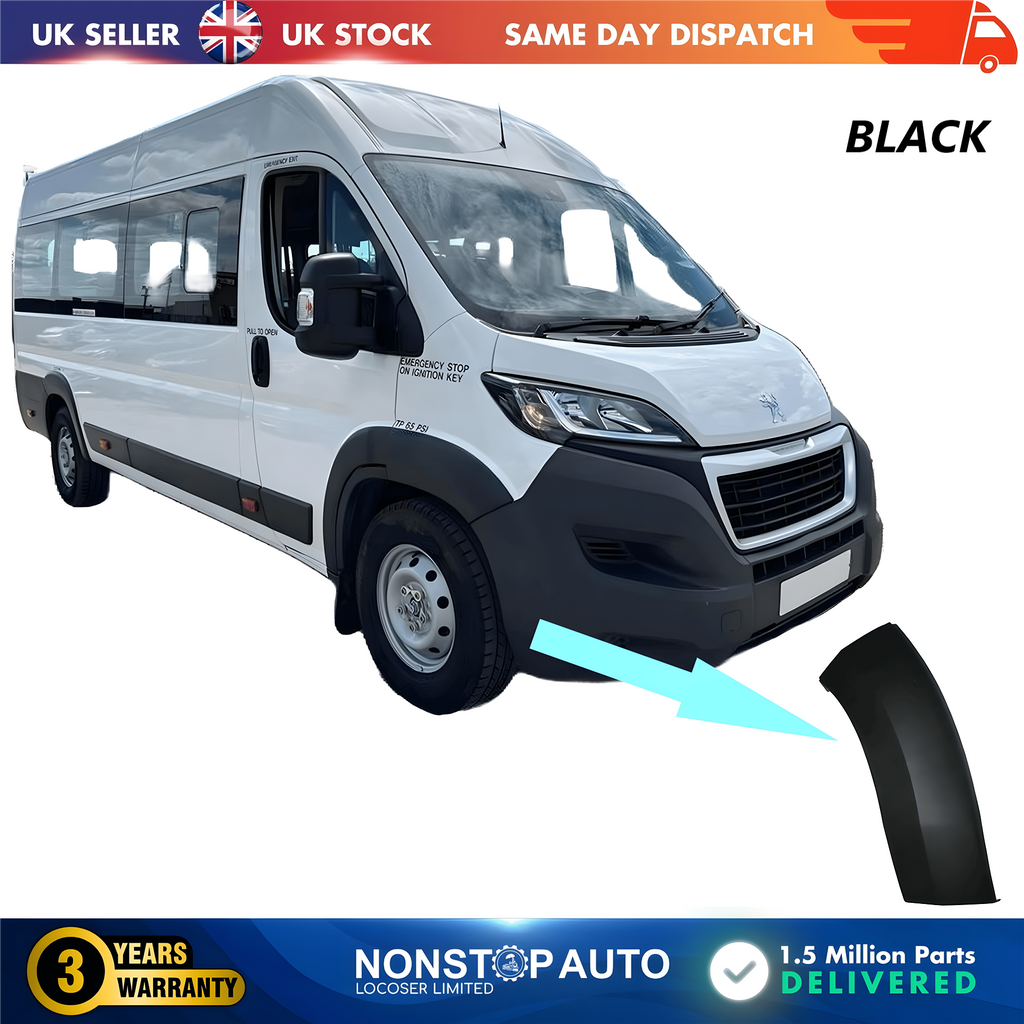 Wheel Arch Trim Moulding Front Right Black For CITROEN Relay PEUGEOT Boxer FIAT Ducato 2014 on 1611706980