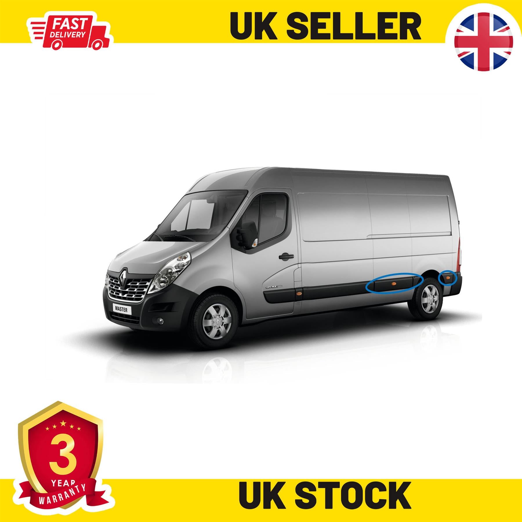 DOOR MOULDING PANEL STRIP INDICATOR LENS REAR LEFT SIDE FITS OPEL  Movano