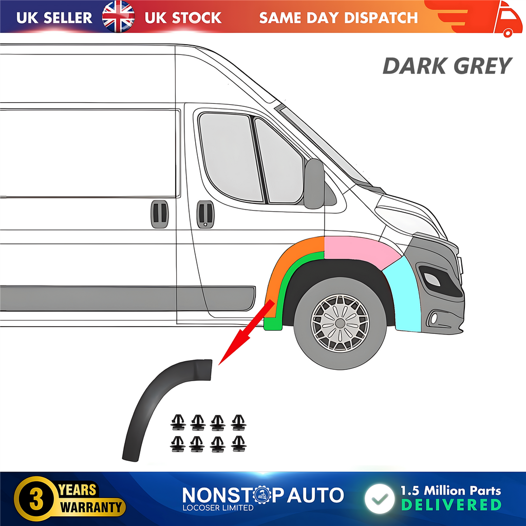 Wheel Arch Trim Moulding Front Right For CITROEN Relay PEUGEOT Boxer FIAT Ducato 2006 on 8545FF