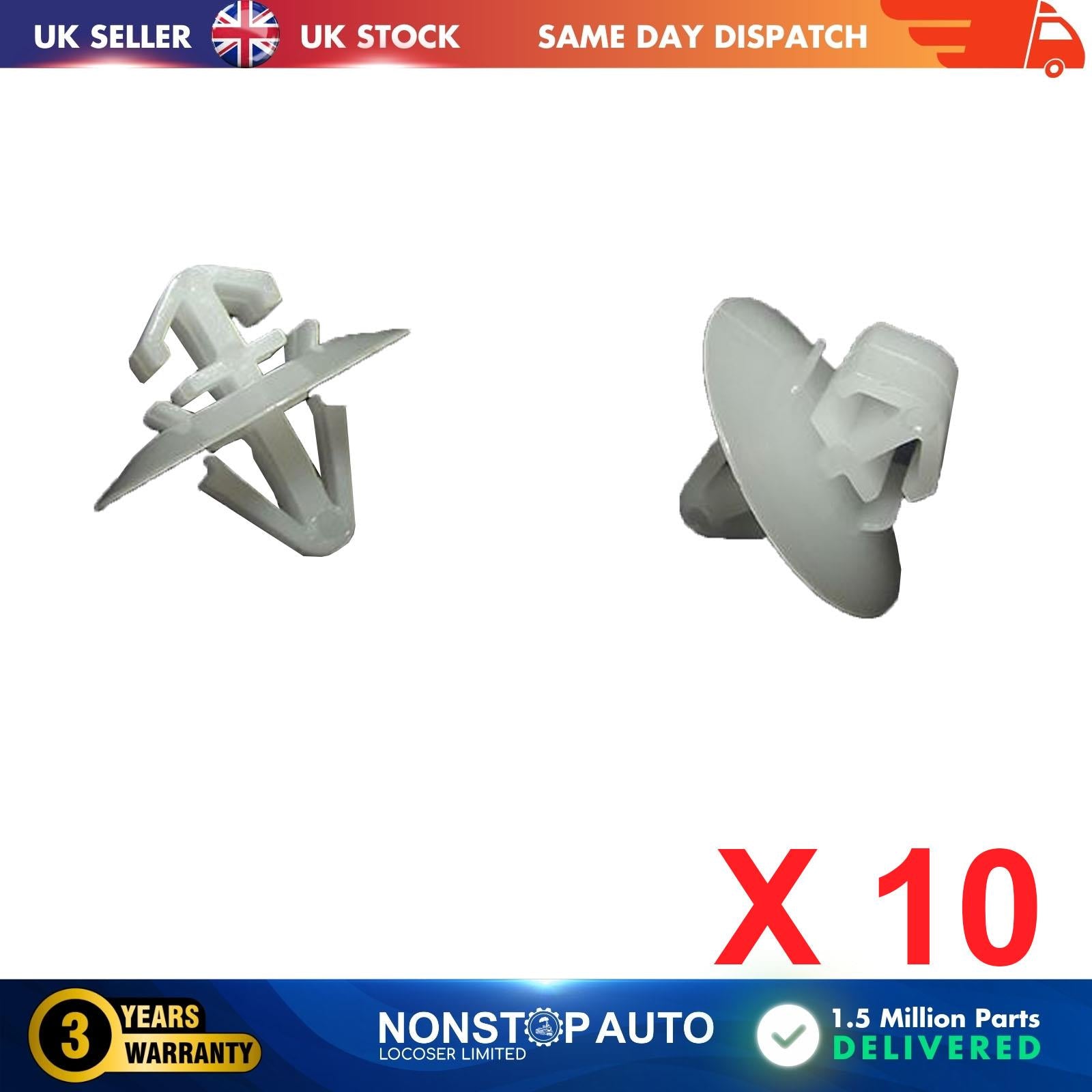 10X Side Moulding Lower Protection Door Trim Clips For VAUXHALL Movano Vivaro IVECO Daily V NISSAN Interstar Kubistar Primastar RENAULT Kangoo Master II Pro Trafic II 7703077421