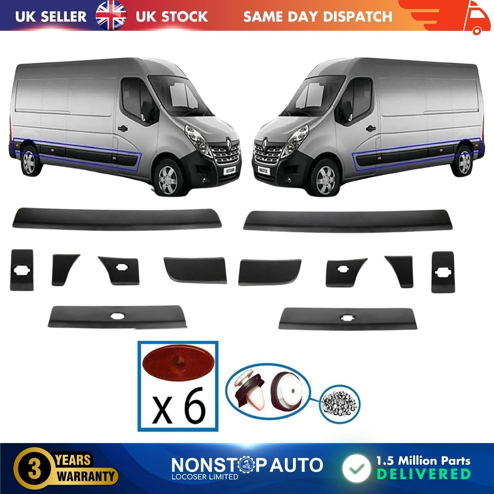 DOOR TRIM MOULDING STRIP INDICATOR LENS LEFT RIGHT FOR NISSAN NV400  768F30007R