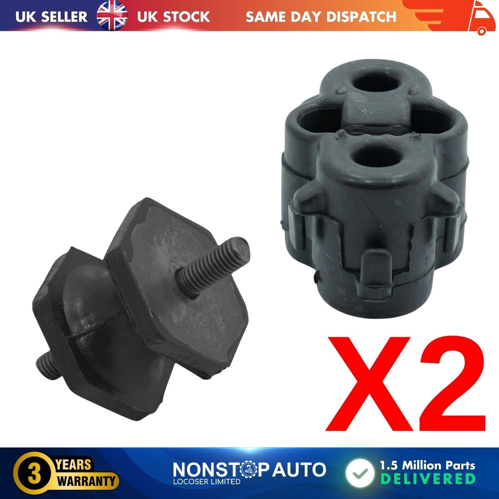 2X Exhaust Hanger Mount & Mount Rubber Fits Renault Master 206511084R, 7700565762