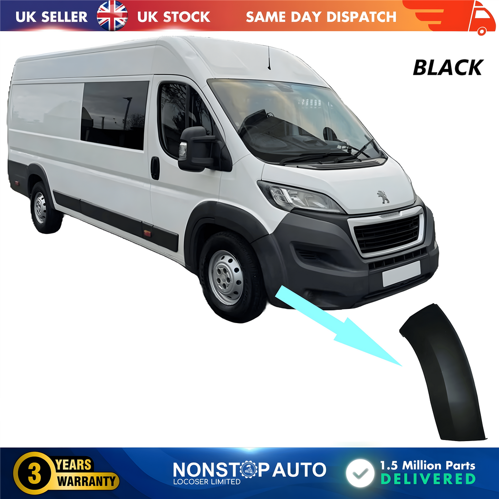 Wheel Arch Trim Moulding Front Right Black For CITROEN Relay PEUGEOT Boxer FIAT Ducato 2014 on 1611706980