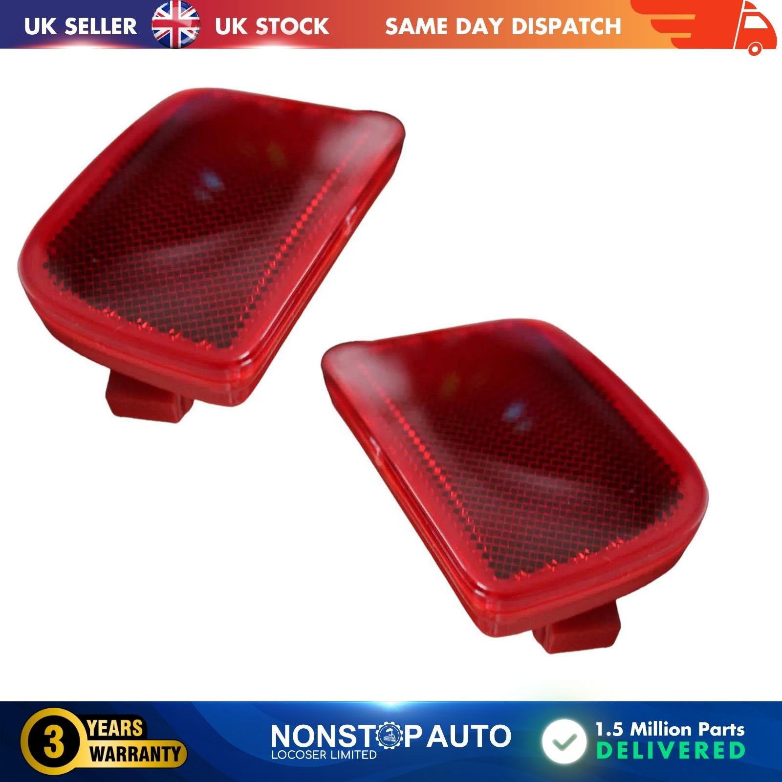 2X Rear Bumper Reflector Right and Left Side For RENAULT Scenic II Grand Scenic II Master III