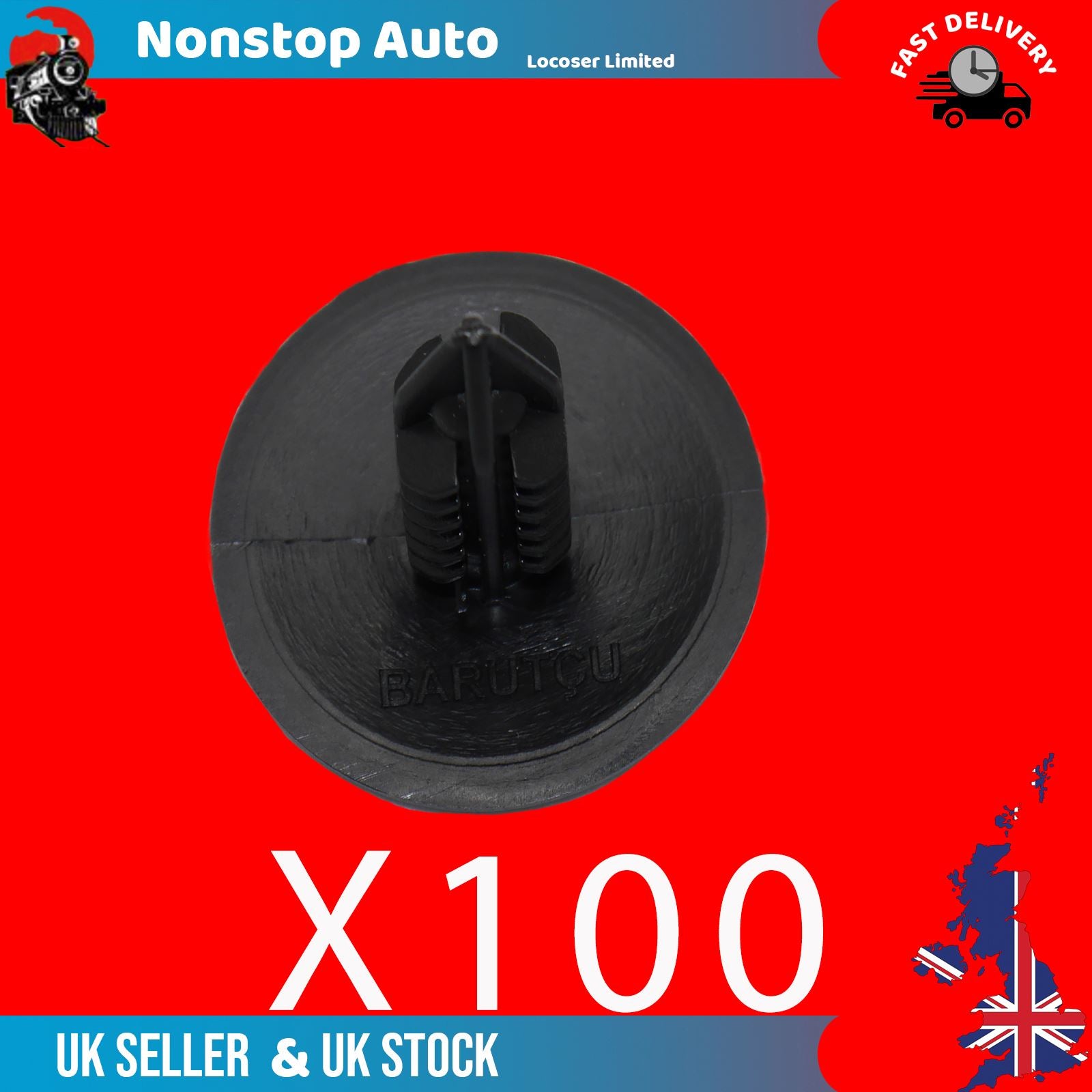 100X For Renault Clio Mk2 Mk3 Kangoo Laguna Mk1 Mk2 Logan Megane Mk1 Mk2 Modus Scenic Mk2 Trafic Mk2 Twingo Vel Satis Master Escape Dacia Logan Duster Sandero Wheel Arch Cover Panel Splash Guard Clips 7703077435