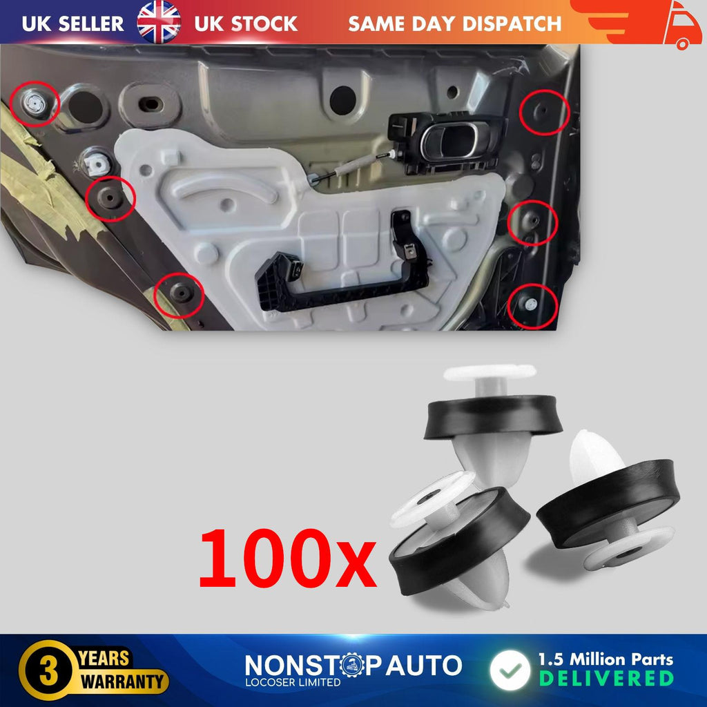 100X Door Moulding Panel Trim Clips For  RENAULT Master Vauxhall Movano Nissan NV400 7703077469