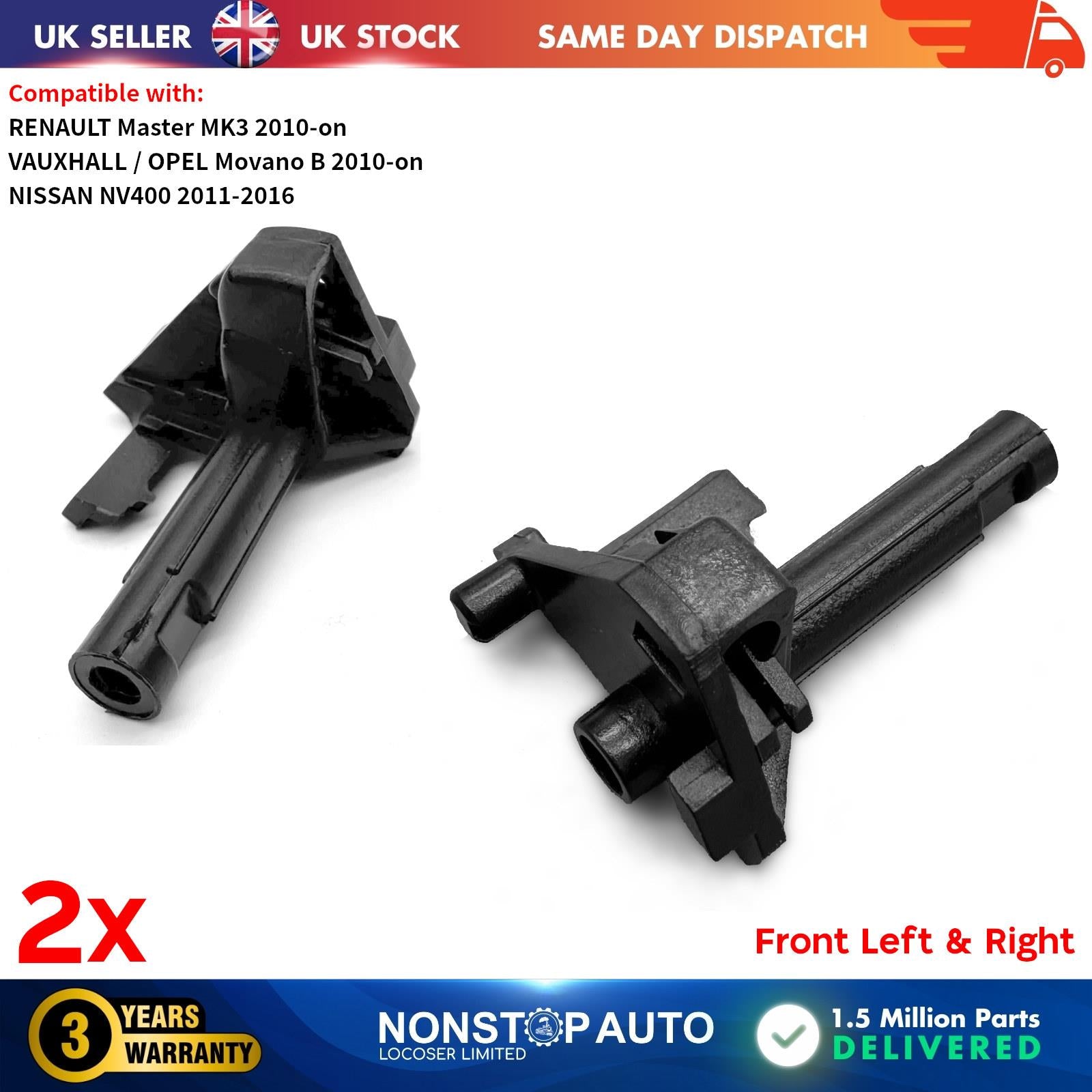 2x Door Handle Inner Holder Support Bracket For RENAULT Master MK3 8200766683
