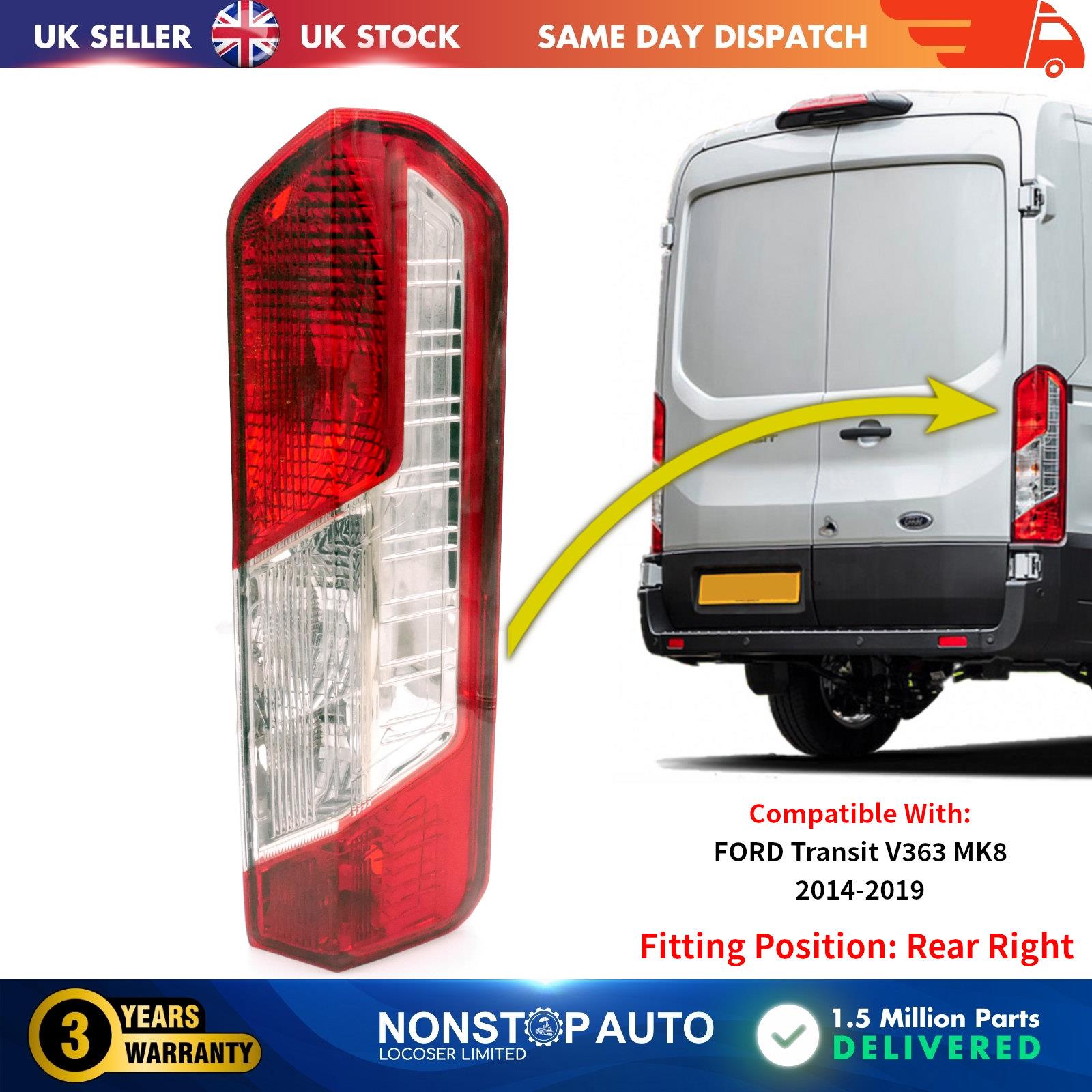 Tail Light Lamp Rear Right Side For FORD Transit V363 MK8 2014 - 2019 1870425