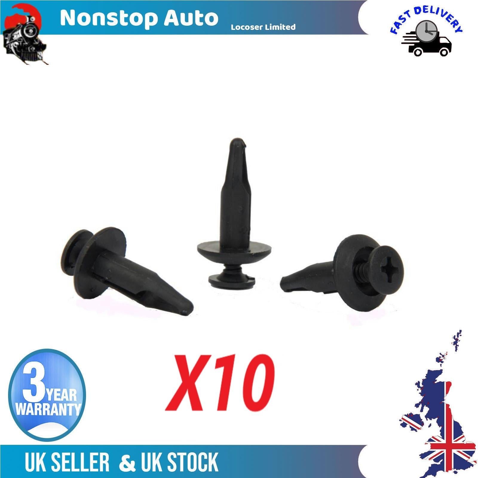 10X Bumper Radiator Grill Cover Trim Panel Retainer Fastener For FORD  B-Max C-Max Fiesta VI VII Focus II III Ka III Transit SEAT Ibiza IV Leon VW Touareg W703915 S300