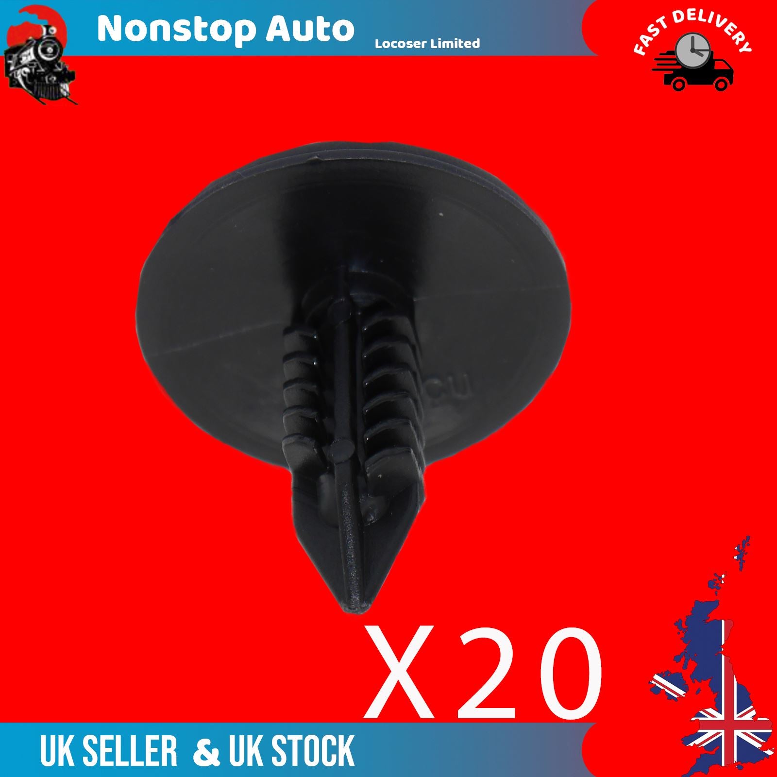 20X For Renault Clio Mk2 Mk3 Kangoo Laguna Mk1 Mk2 Logan Megane Mk1 Mk2 Modus Scenic Mk2 Trafic Mk2 Twingo Vel SatÄ±s Master Escape Dacia Logan Duster Sandero Wheel Arch Cover Panel Splash Guard Clips 7703077435