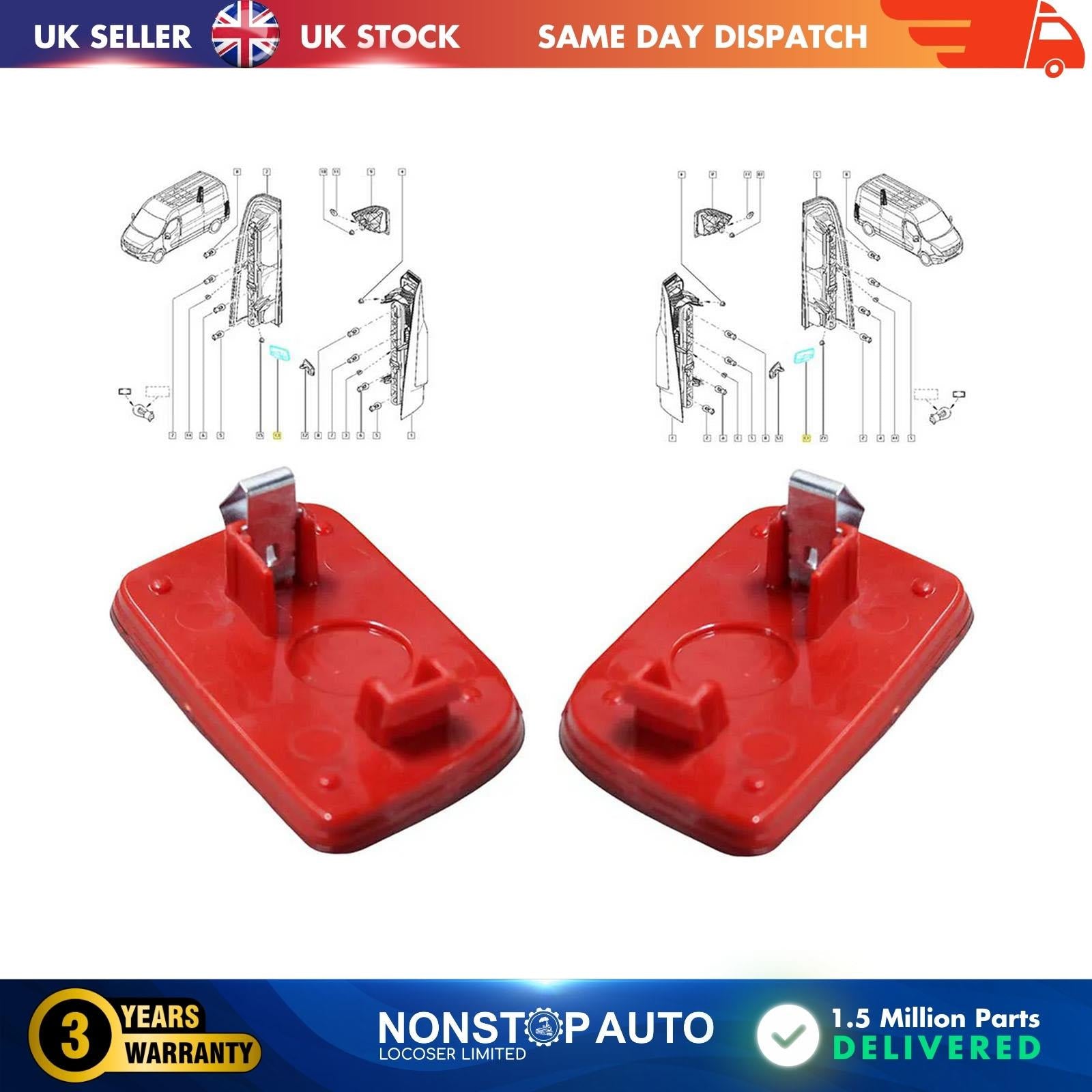 2X Rear Bumper Reflector Right and Left Side For RENAULT Scenic II Grand Scenic II Master III