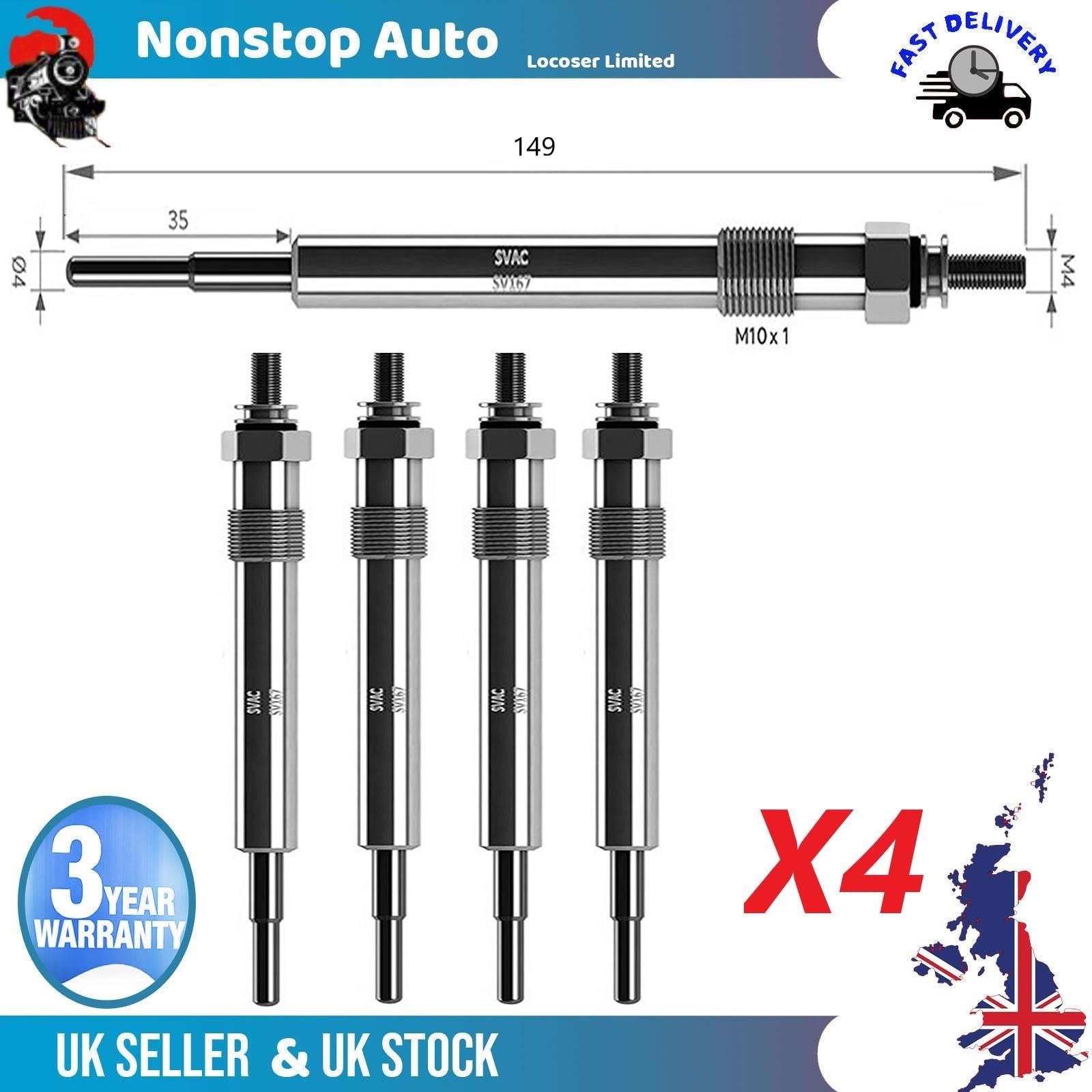 4X Glow Plugs For FORD Transit MK7 MK8 Custom Ranger BK3Q6M090AB