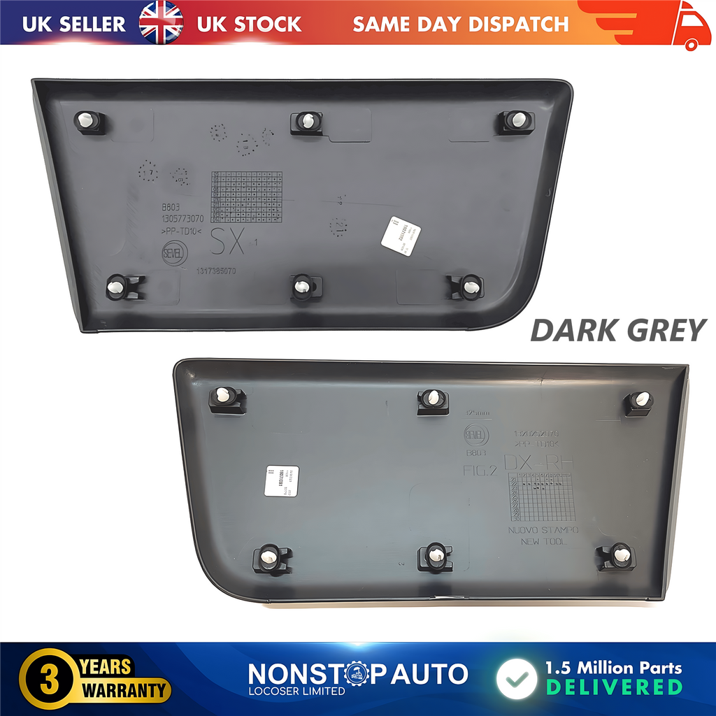 2X Door Moulding Trim Front Left and Right For CITROEN Relay PEUGEOT Boxer FIAT Ducato 2006 on