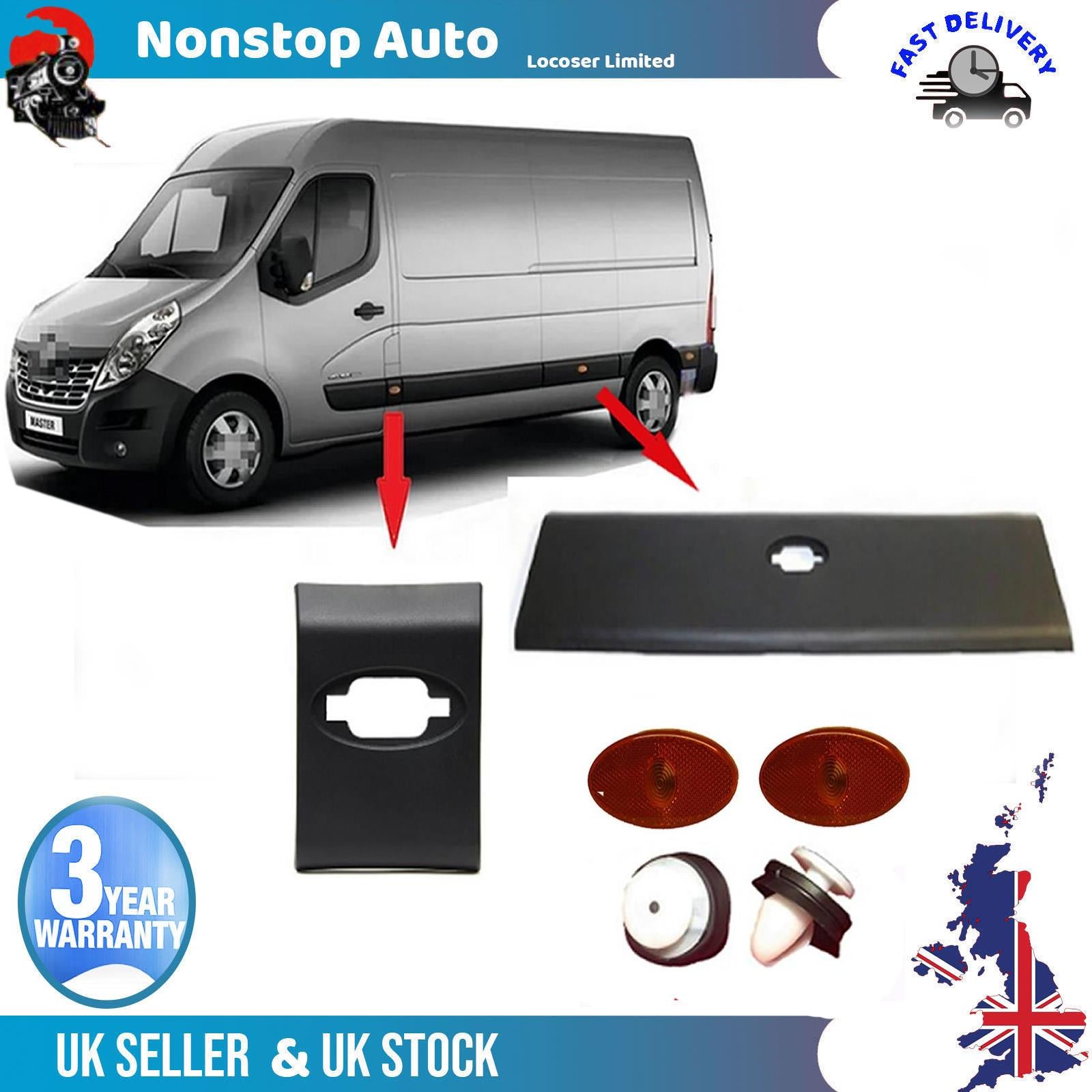 DOOR moulding PANEL STRIP FRONT REAR LEFT & indicatorS FOR VAUXHALL Movano
