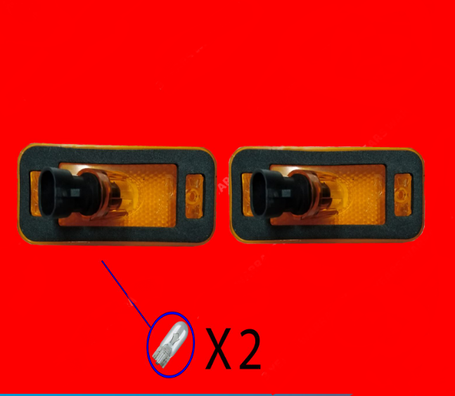 2 X SIDE INDICATOR REPATER LENS LIGHT AMBER FIAT  DUCATO PEUGEOT BOXER CITROEN RELAY (2006-2016) IVECO  DAILY (1999-2016) 6303.A1