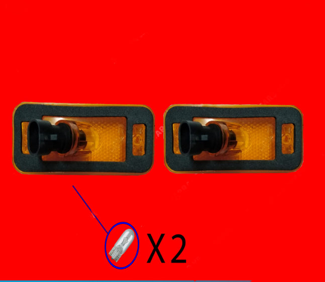 2 X SIDE INDICATOR REPATER LENS LIGHT AMBER FIAT  DUCATO PEUGEOT BOXER CITROEN RELAY (2006-2016) IVECO  DAILY (1999-2016) 6303.A1