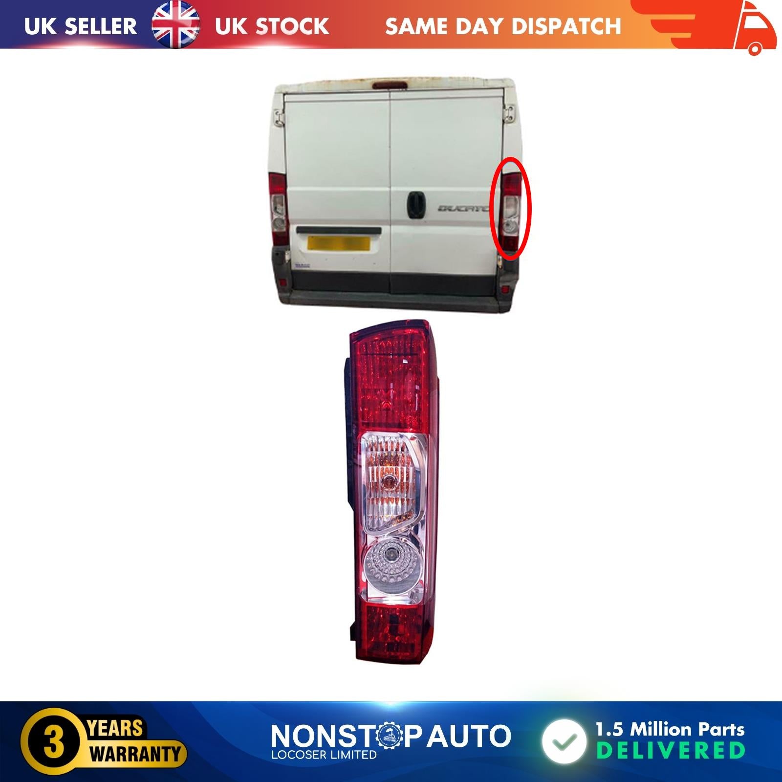 Rear Tailgate Light Lamp Right Side FITS Nissan NV400 265500023R 93197461