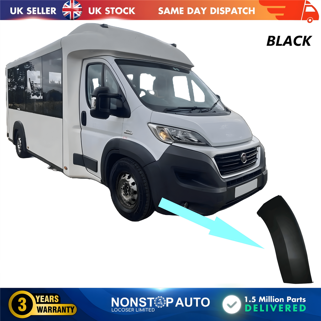 Wheel Arch Trim Moulding Front Right Black For CITROEN Relay PEUGEOT Boxer FIAT Ducato 2014 on 1611706980