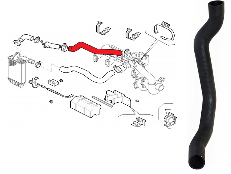 TURBO INTERCOOLER HOSE PIPE FOR FIAT DUCATO I 2.8 TD 2.8 HDI PEUGEOT BOXER I CITROEN JUMPER I 2.8 TD 2.8 HDI 1337346080
