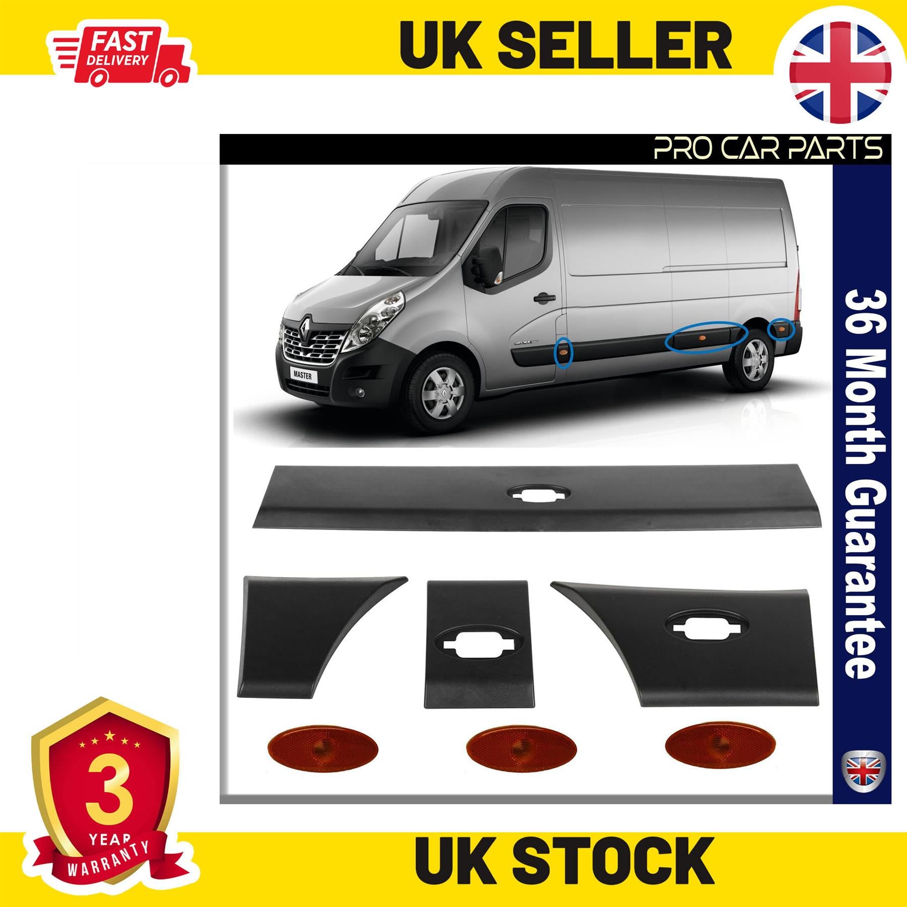 DOOR MOULDING PANEL STRIP INDICATORS FRONT REAR LEFT SIDE FITS OPEL  Movano