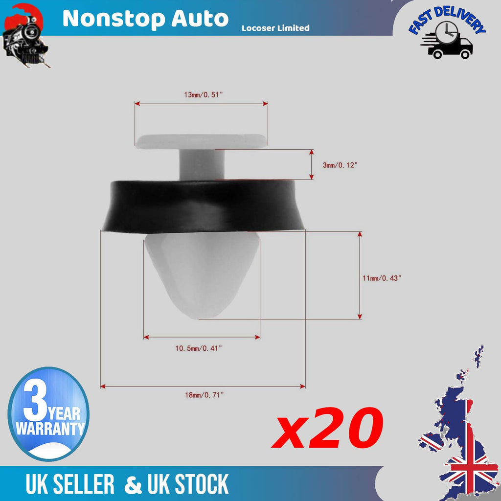 20X Door Moulding Panel Trim Clips For  RENAULT Master Vauxhall Movano Nissan NV400 7703077469