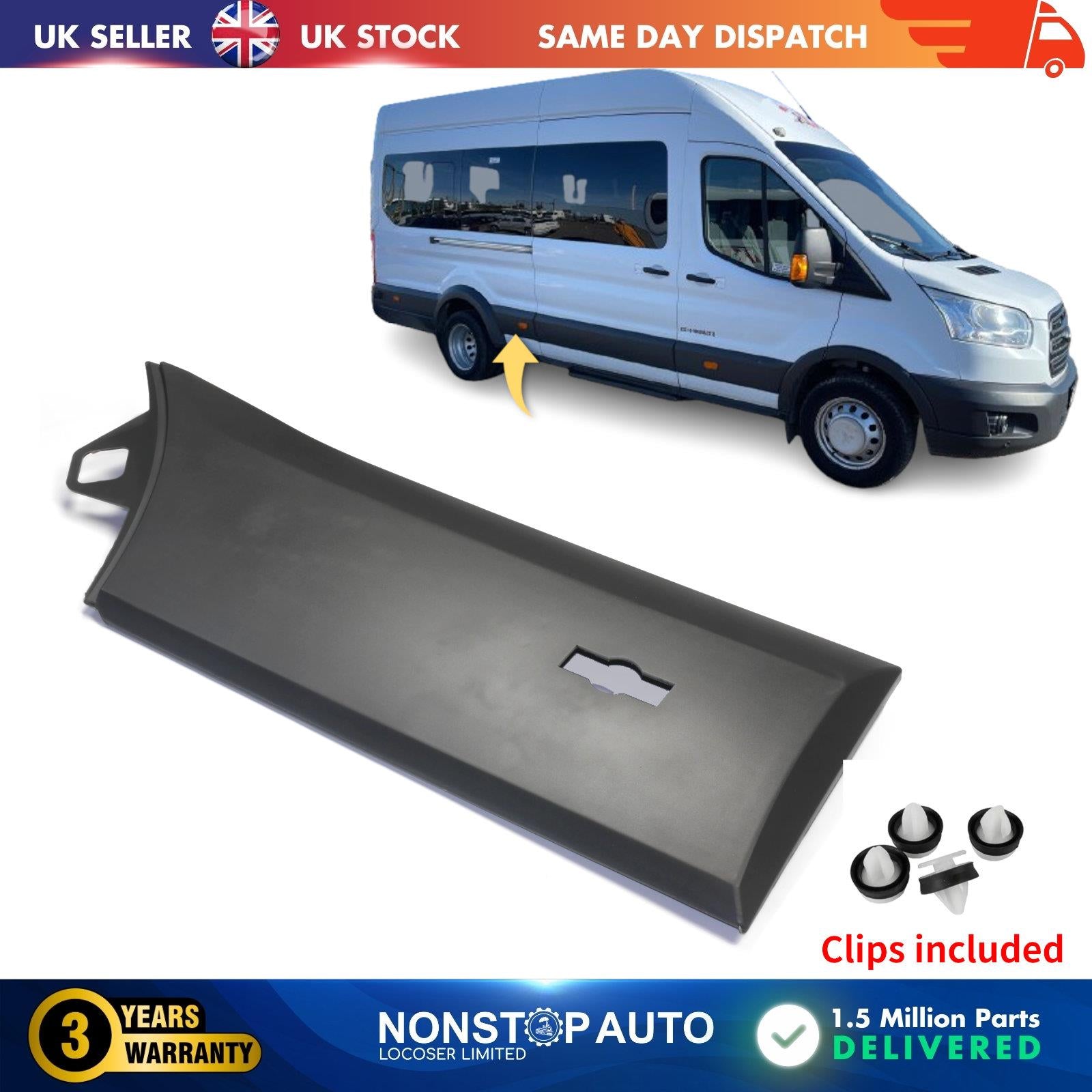 REAR RIGHT SIDE BODY MOULDING PANEL TRIM FOR FORD TRANSIT MK8 2014 ON 1854493