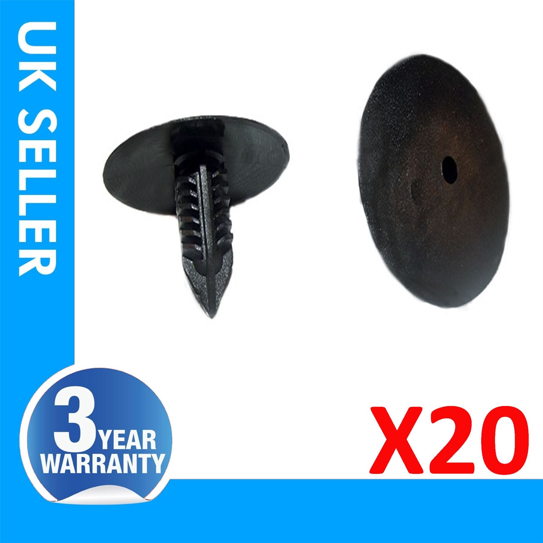 20X For Renault Clio Mk2 Mk3 Kangoo Laguna Mk1 Mk2 Logan Megane Mk1 Mk2 Modus Scenic Mk2 Trafic Mk2 Twingo Vel SatÄ±s Master Escape Dacia Logan Duster Sandero Wheel Arch Cover Panel Splash Guard Clips 7703077435