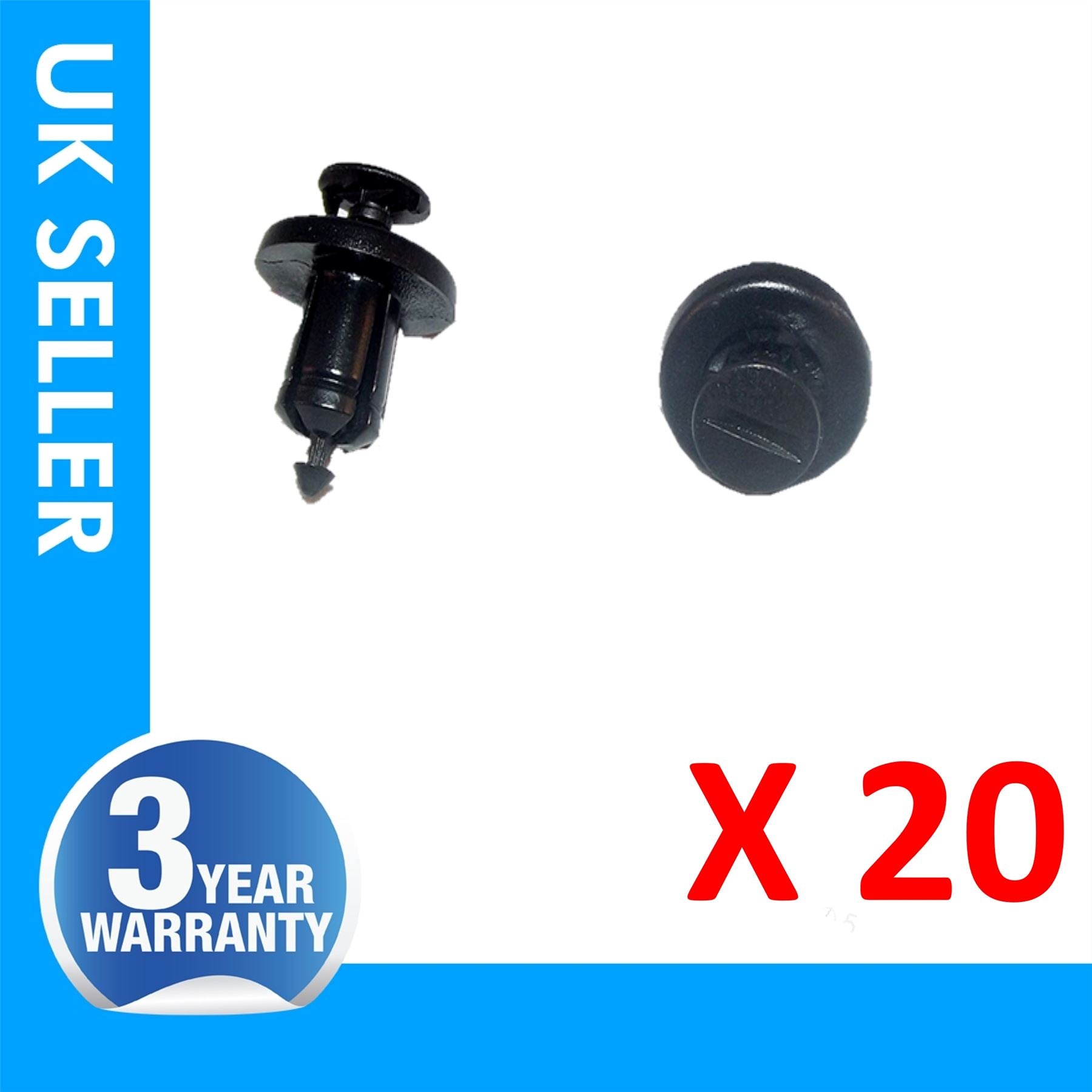 RENAULT Megane Clio Scenic Laguna Modus Master Trafic Espace Twingo Velsatis Nissan Micra Almera Qashqai Primastar Interstar Vauxhall Vivaro Movano wheelarch bumper front grill panel clips X20