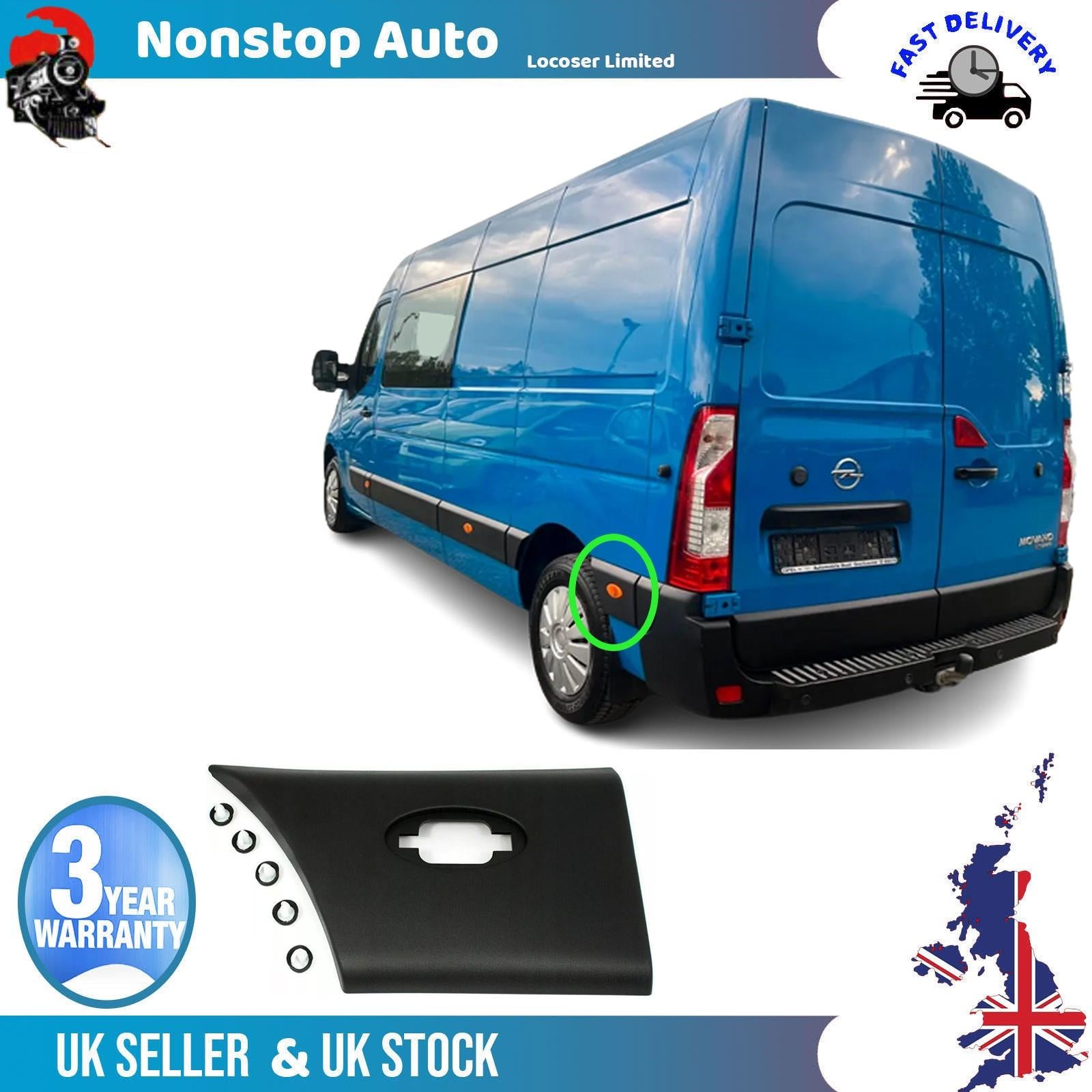 Side Moulding Strip Panel Rear Left For VAUXHALL Movano B 768F20007R