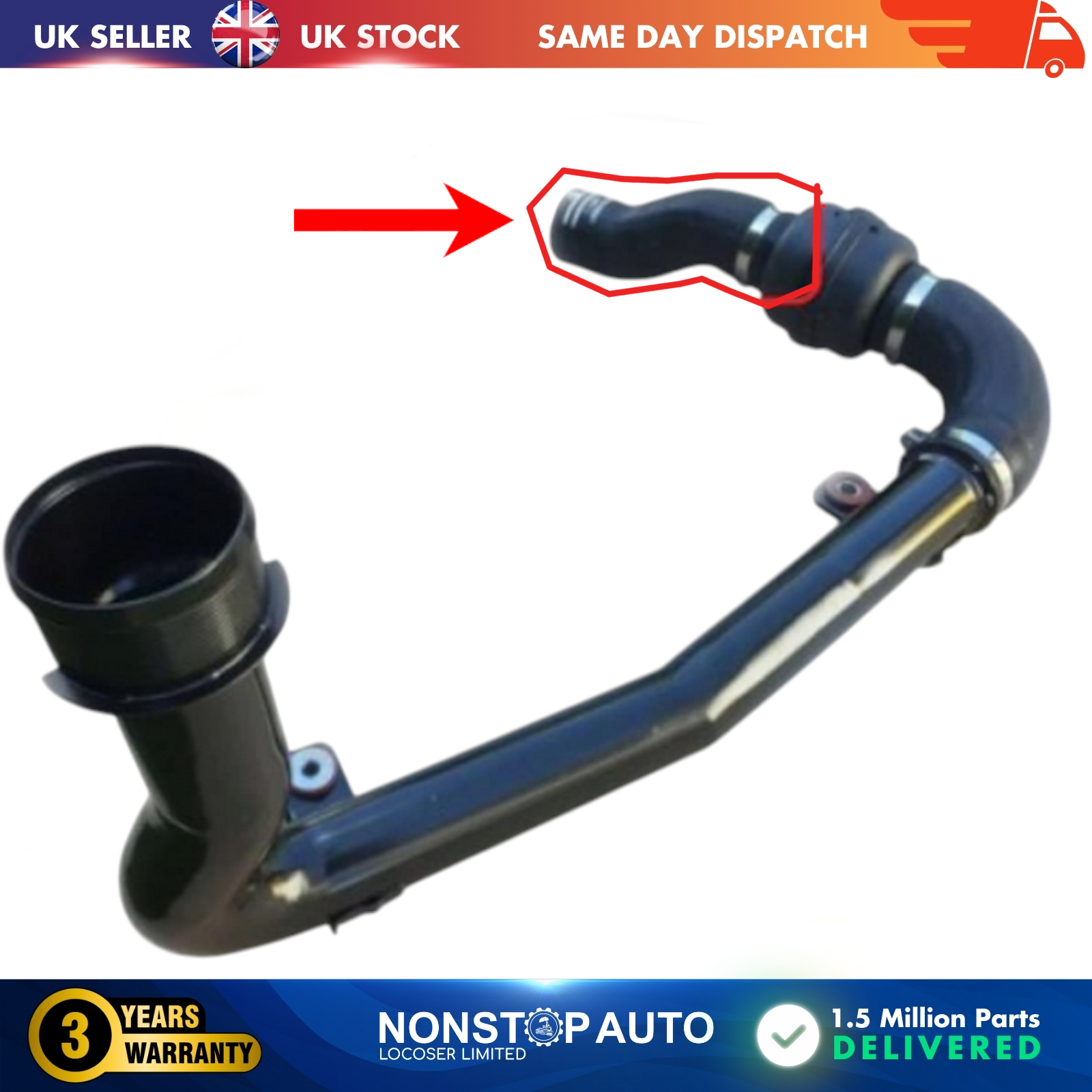 TURBO INTERCOOLER HOSE PIPE FOR PEUGEOT BOXER  CITROEN JUMPER  2.0 2.2 HDI VAUXHALL – OPEL MOVANO C 2.2 D FIAT DUCATO 2.0 JTD 1398849080