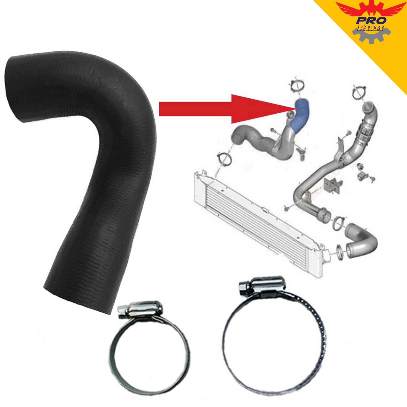 Turbo Intercooler Hose Pipe Fits CITROEN JUMPER III PEUGEOT BOXER III FIAT DUCATO III 2.2 HDI 2.2 JTD 1371842080 1366747080 1609011780