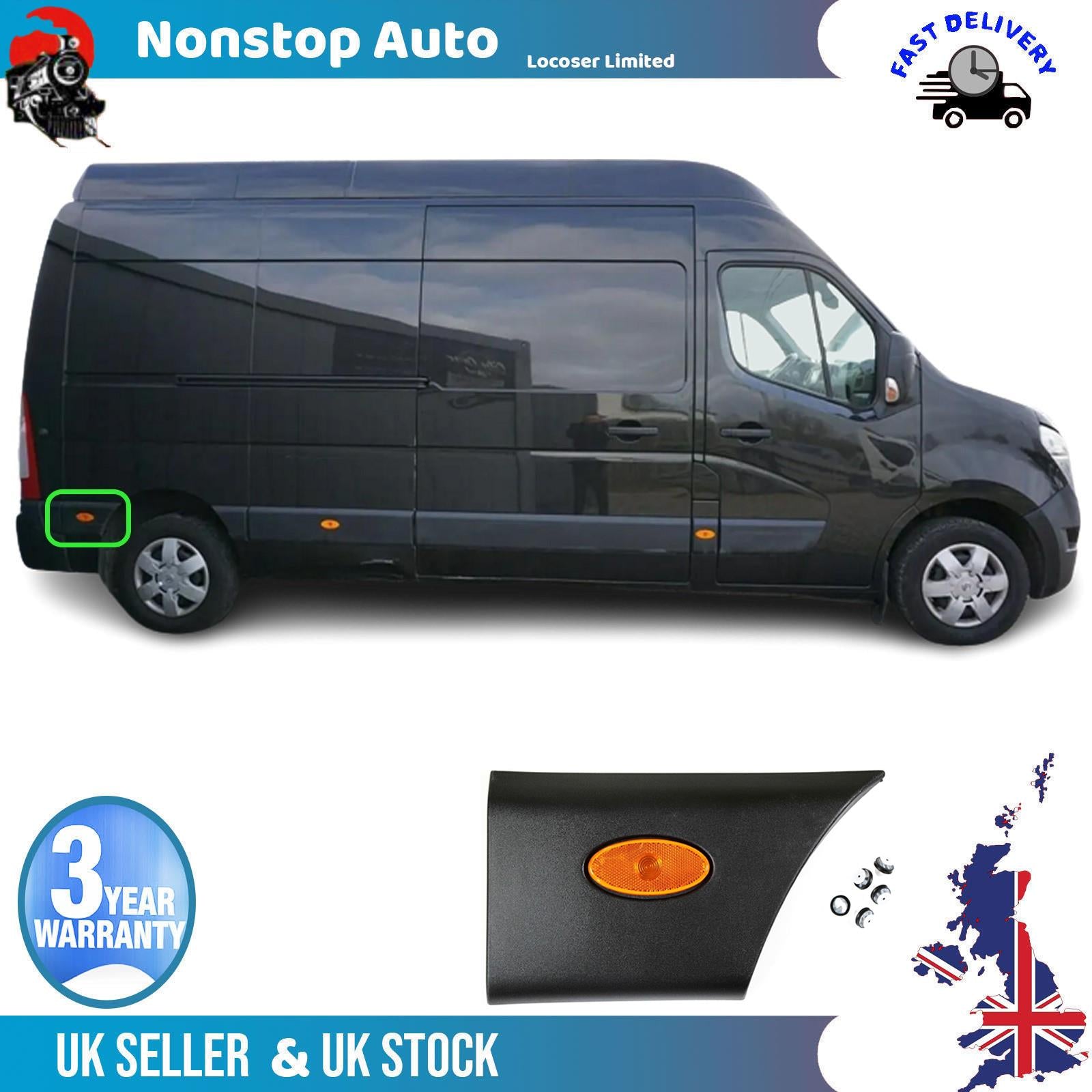 Side Moulding Strip Panel With Lamp Rear Right For NISSAN NV400 768F30007R