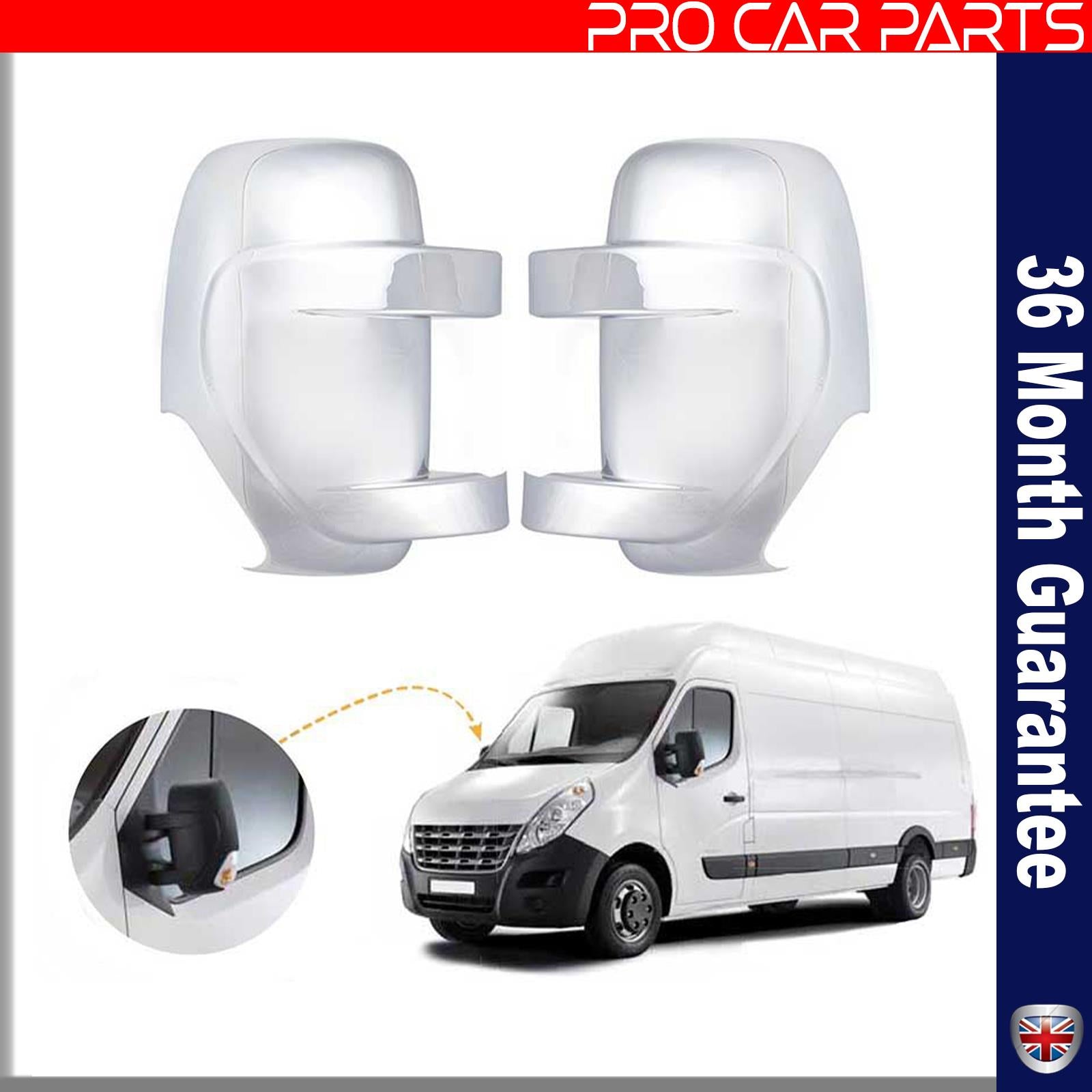 Wing Mirror Cover Cap Chrome / left&right For RENAULT Master OPEL Movano