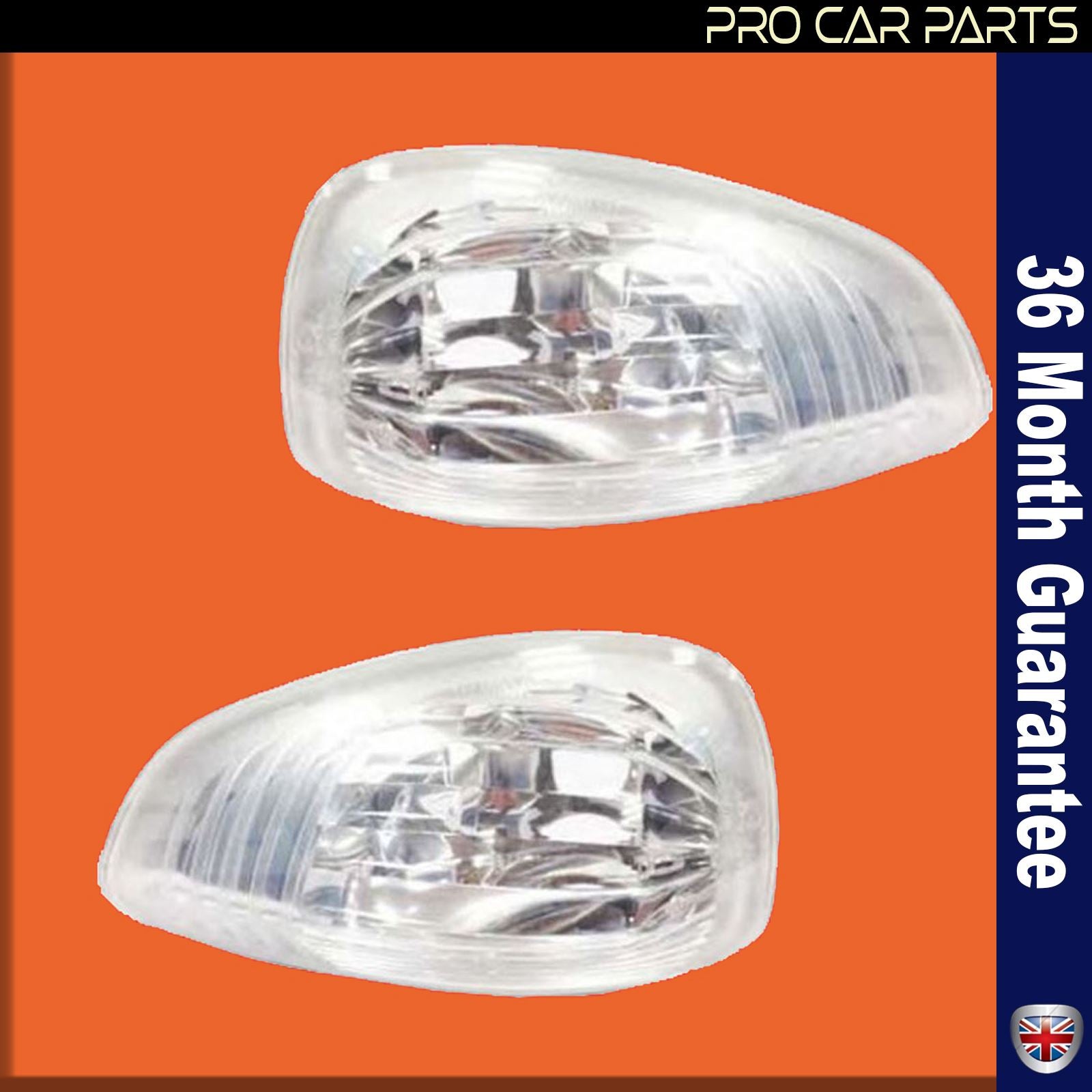Renault Master MK3 Vauxhall Movano Nissan Interstar NV400 wing mirror light side indicator lens clear white / left&right side