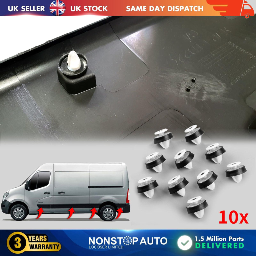 10X Door Moulding Panel Trim Clips For  RENAULT Master Vauxhall Movano Nissan NV400 7703077469