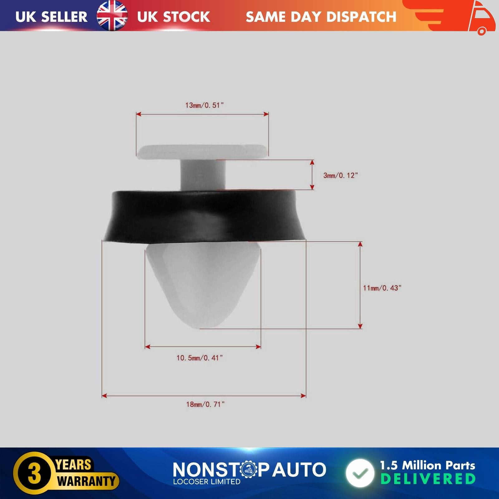 10X Door Moulding Panel Trim Clips For  RENAULT Master Vauxhall Movano Nissan NV400 7703077469