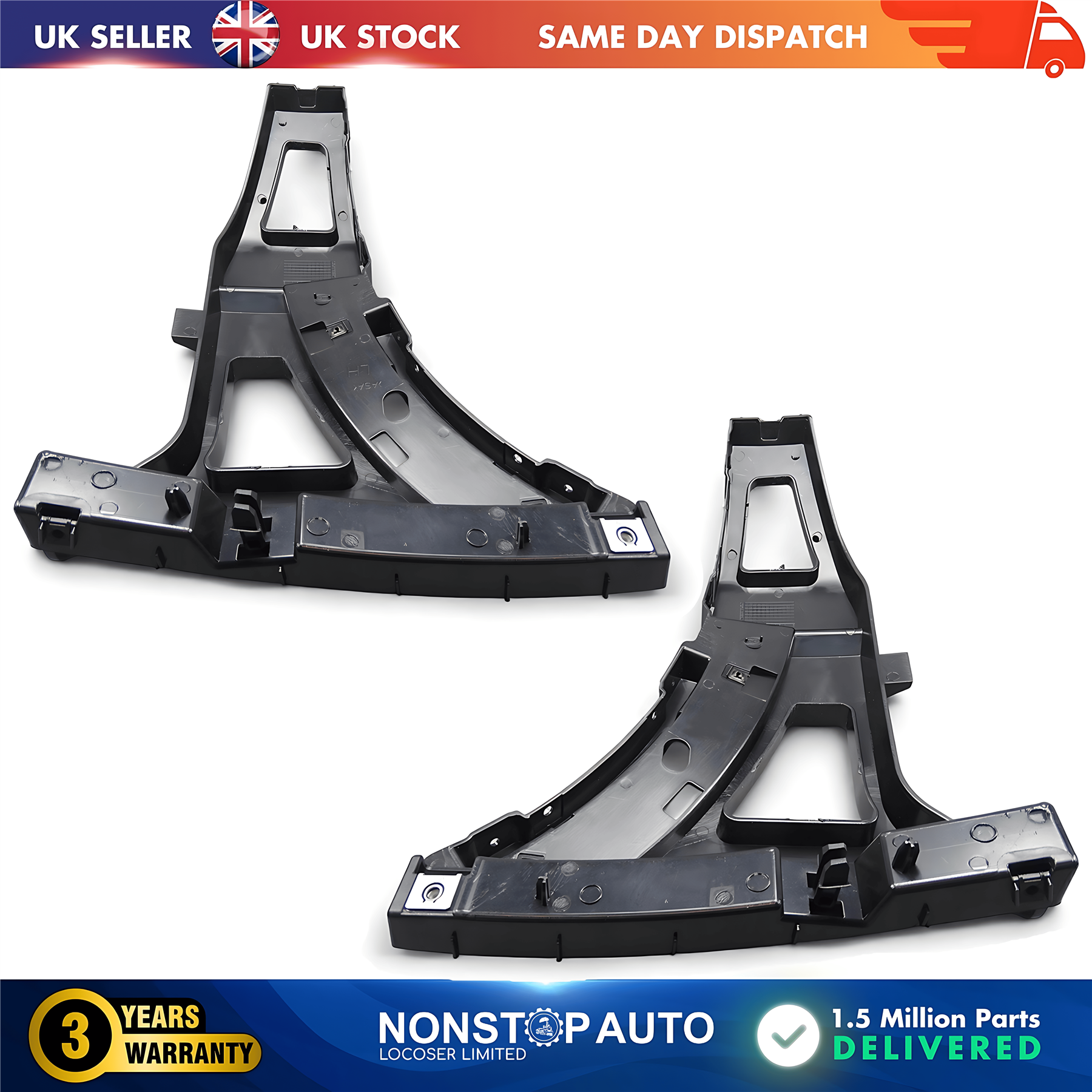 2X Front Bumper Bracket Holder Left and Right For FORD Transit 2013-2018