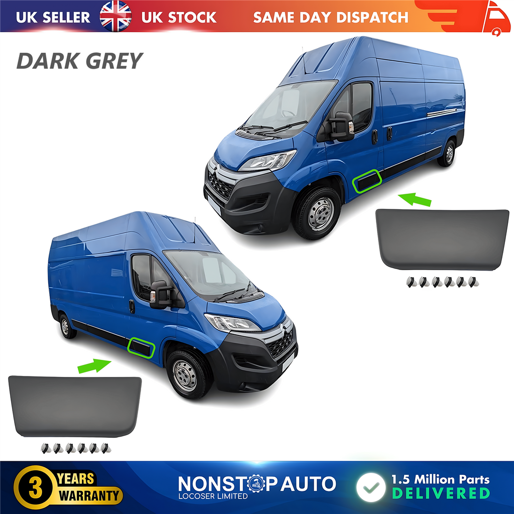 2X Door Moulding Trim Front Left and Right For CITROEN Relay PEUGEOT Boxer FIAT Ducato 2006 on