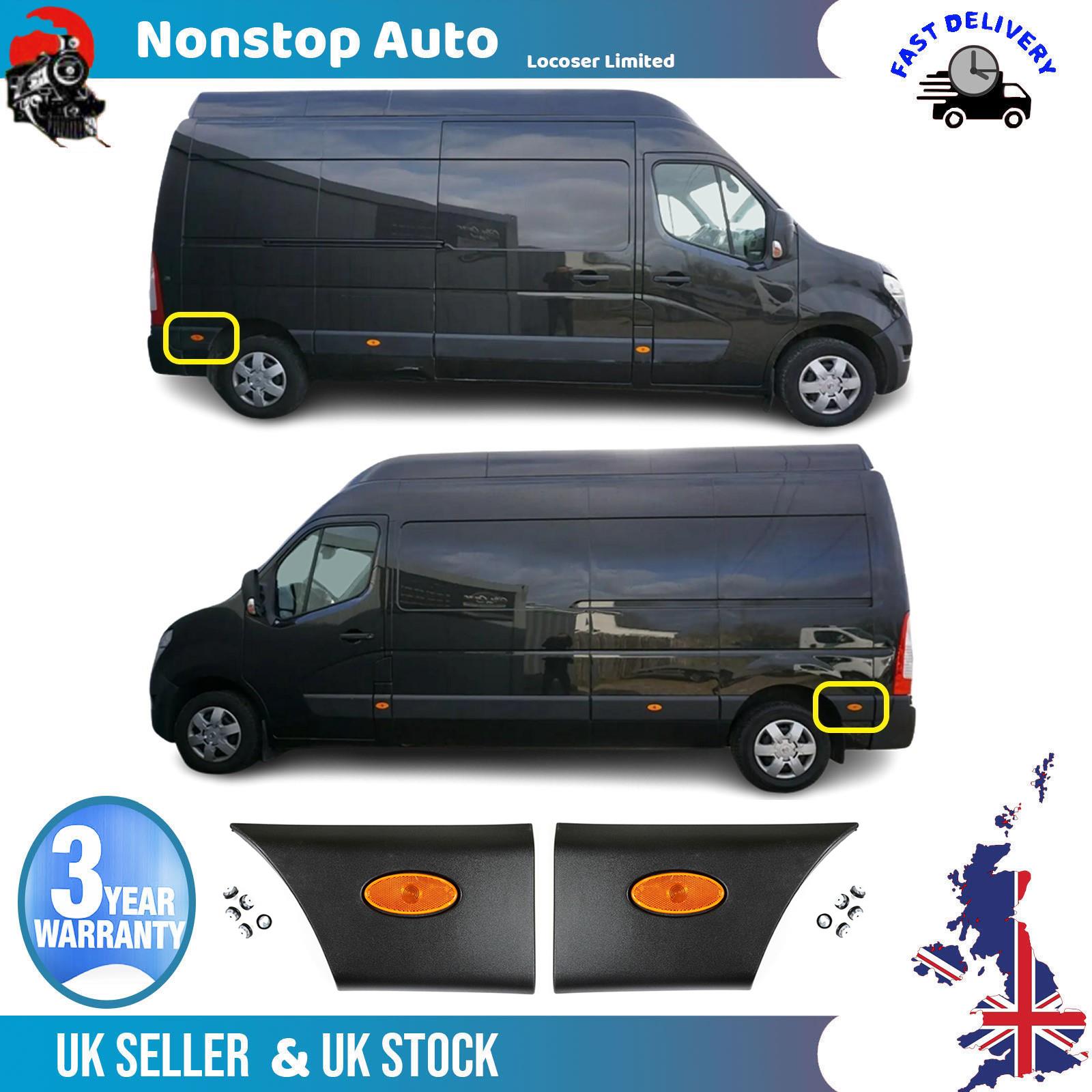 2X Side Moulding Strip Panel With Lamp Rear L+R For NISSAN NV400