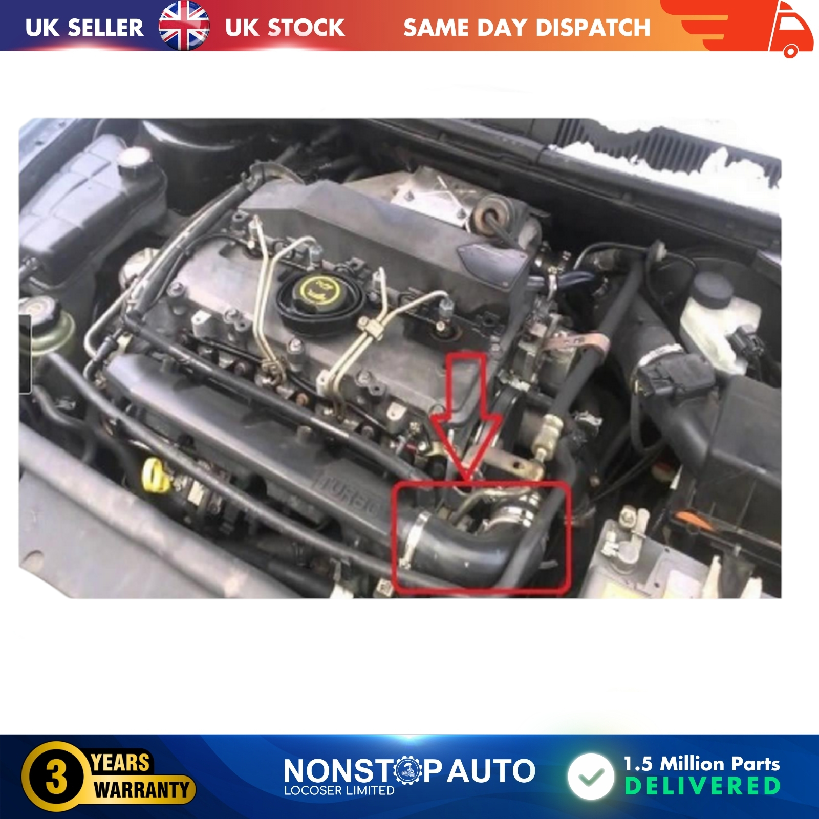 TURBO INTERCOOLER HOSE PIPE FORD TRANSIT MONDEO MK III 2.0 16V TDCI 1C1Q9351AD