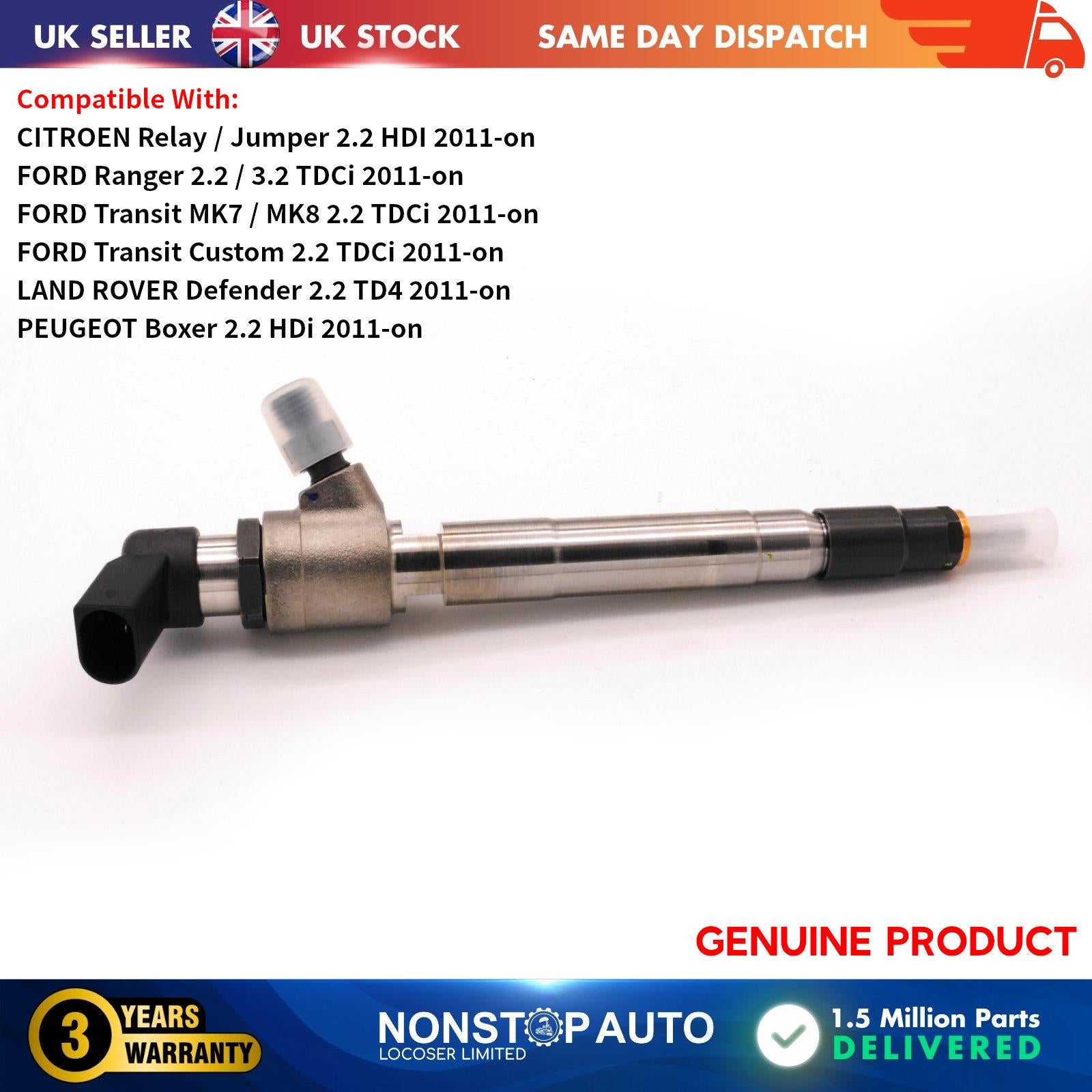 Genuine Diesel Fuel Injector For CITROEN Relay Jumper PEUGEOT Boxer FORD Ranger Transit MK7 MK8