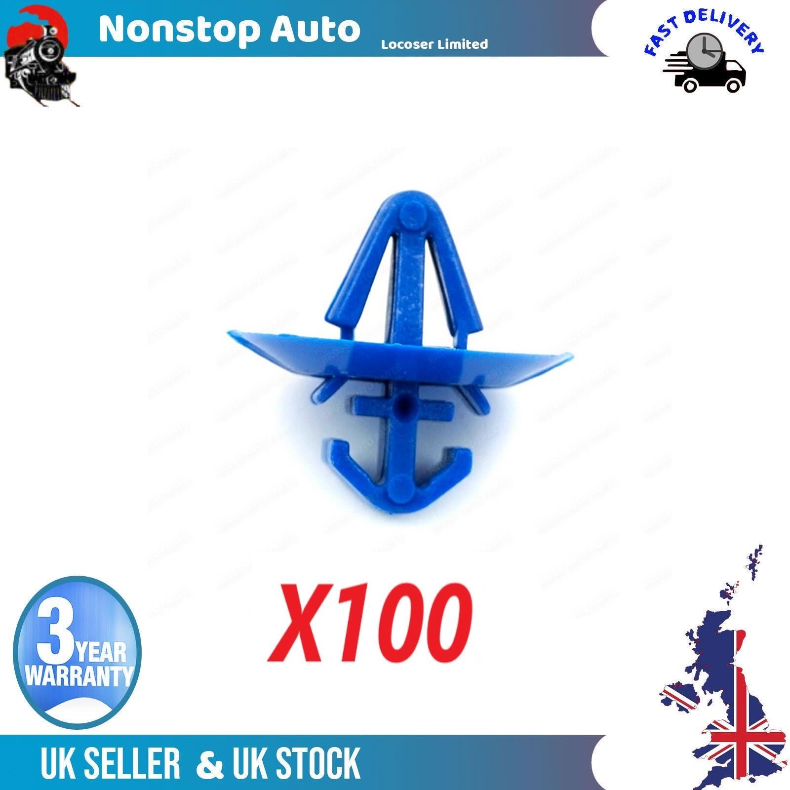 100X Panel Trim Clips - Side Door Moulding Clips For IVECO Daily IV V NISSAN Interstar OPEL Movano RENAULT Master II 7703077420