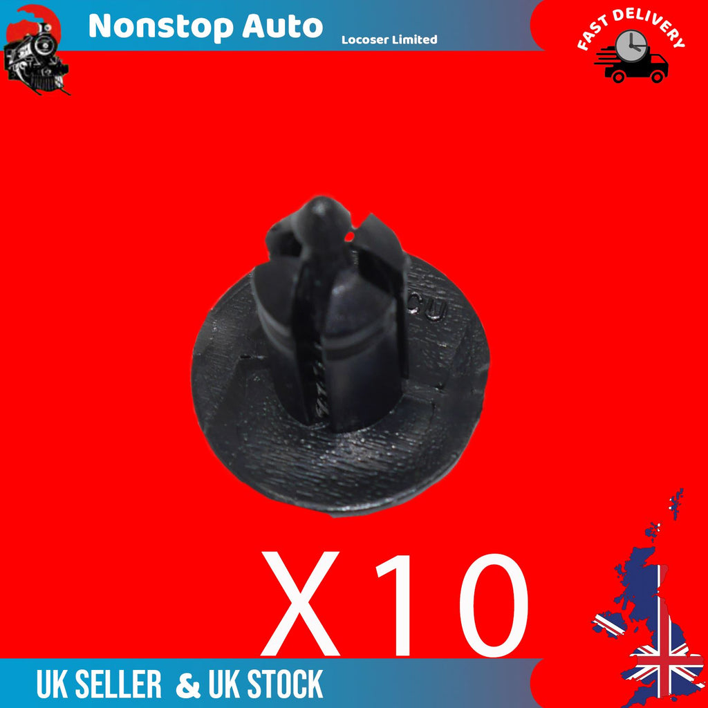 RENAULT Megane Clio Scenic Laguna Modus Master Trafic Espace Twingo Velsatis Nissan Micra Almera Qashqai Primastar Interstar Vauxhall Vivaro Movano bumper front grill panel clips X10